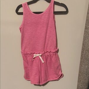 Cat & Jack Pink Sleeveless Romper with Bow